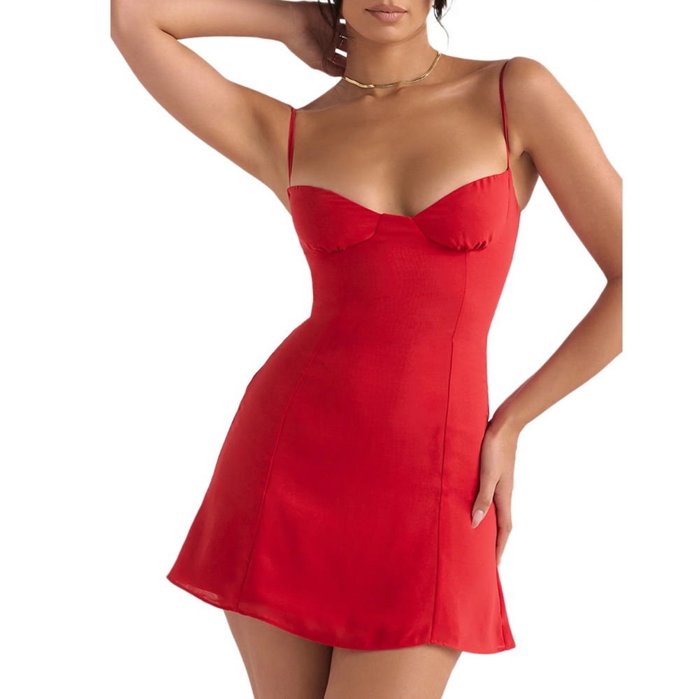 NWT HOUSE OF CB Christiana Red Minidress